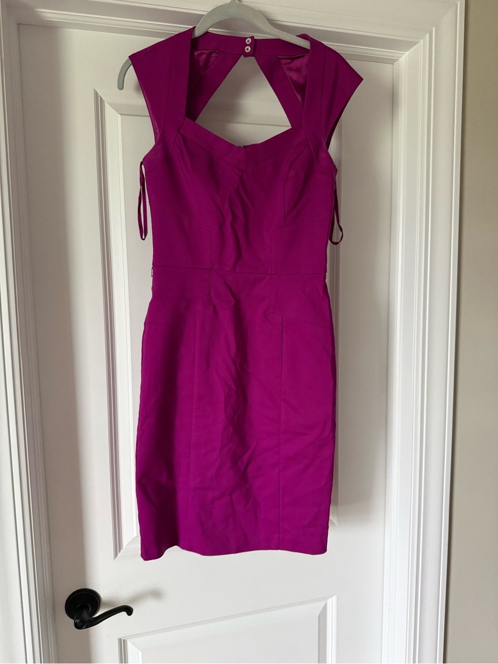 White House Black Market Fuchsia Midi Sheath Dress